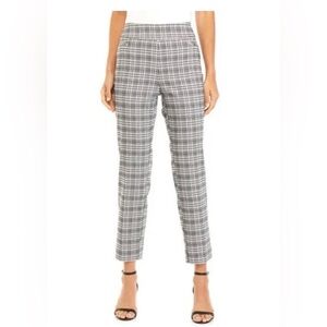 Kim Rogers Women's Pink‎ & Grey Plaid Millennium Pull-On Pants, Size 14s